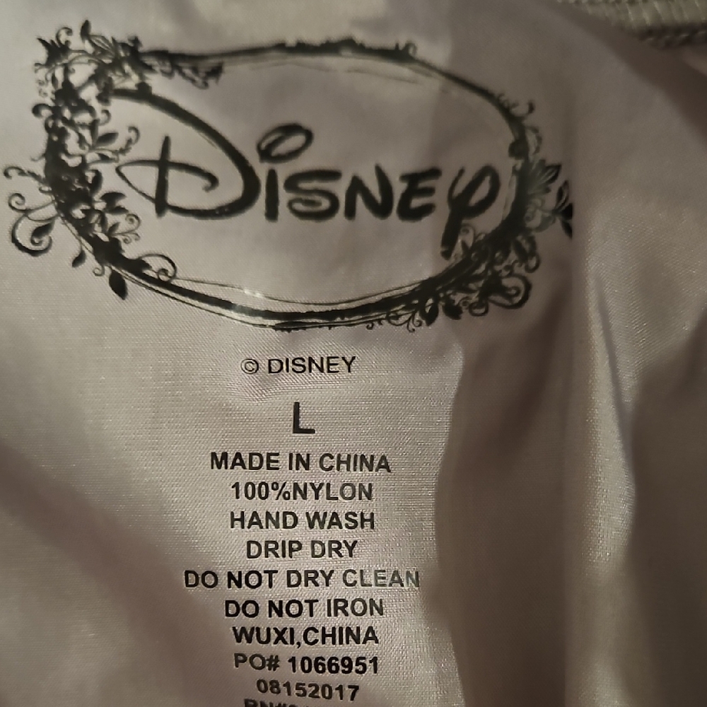 Disney Mickey Mouse gray long sleeve puffer jacket zip pockets Lg men women - Picture 4 of 8